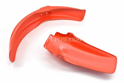 Fender Set CR125 250 500 R 85-87, 90 Flash Red Front Rear Plastic