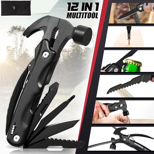 12in1 Multifunktionswerkzeug Axt Hammer Zange Multitool Taschenmesser Messer Set - Bild 3 von 24