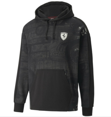 PUMA Men's Scuderia Ferrari Race Printed Hoodie Black 533718-01 g