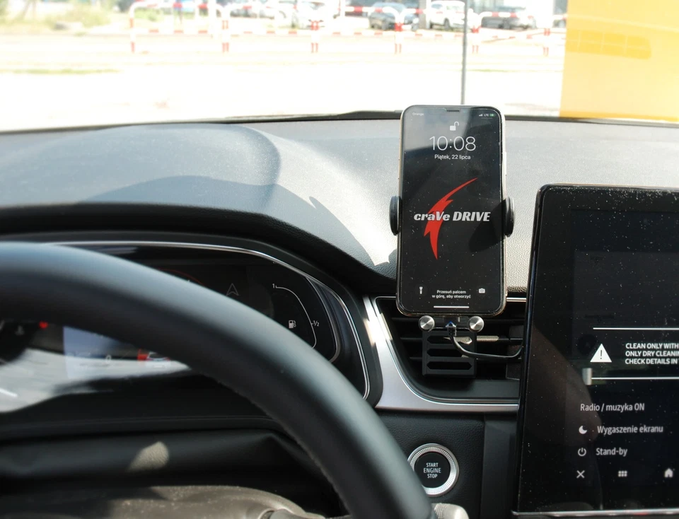 Supporto Auto Cellulare Automatico con Ricarica Wireless per Renault Captur II 2 - Immagine 4 di 4