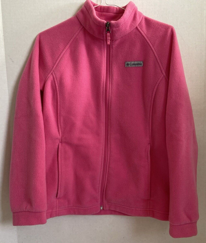 Girl's Columbia Full-Zip Fleece Jacket Size L (14/16) Pink *Used*