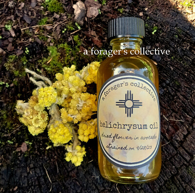 helichrysum oil , everlasting serum , herbal oils , aforagerscollective