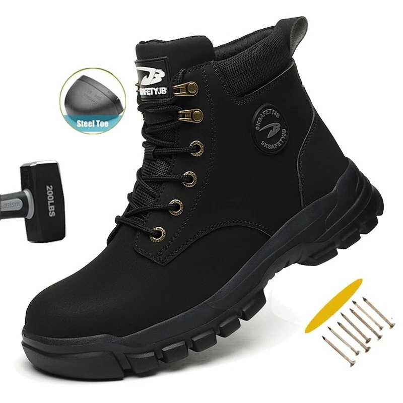 Mens Waterproof Work shoes Steel Toe cap Safety Shoes Indestructible Non Slip