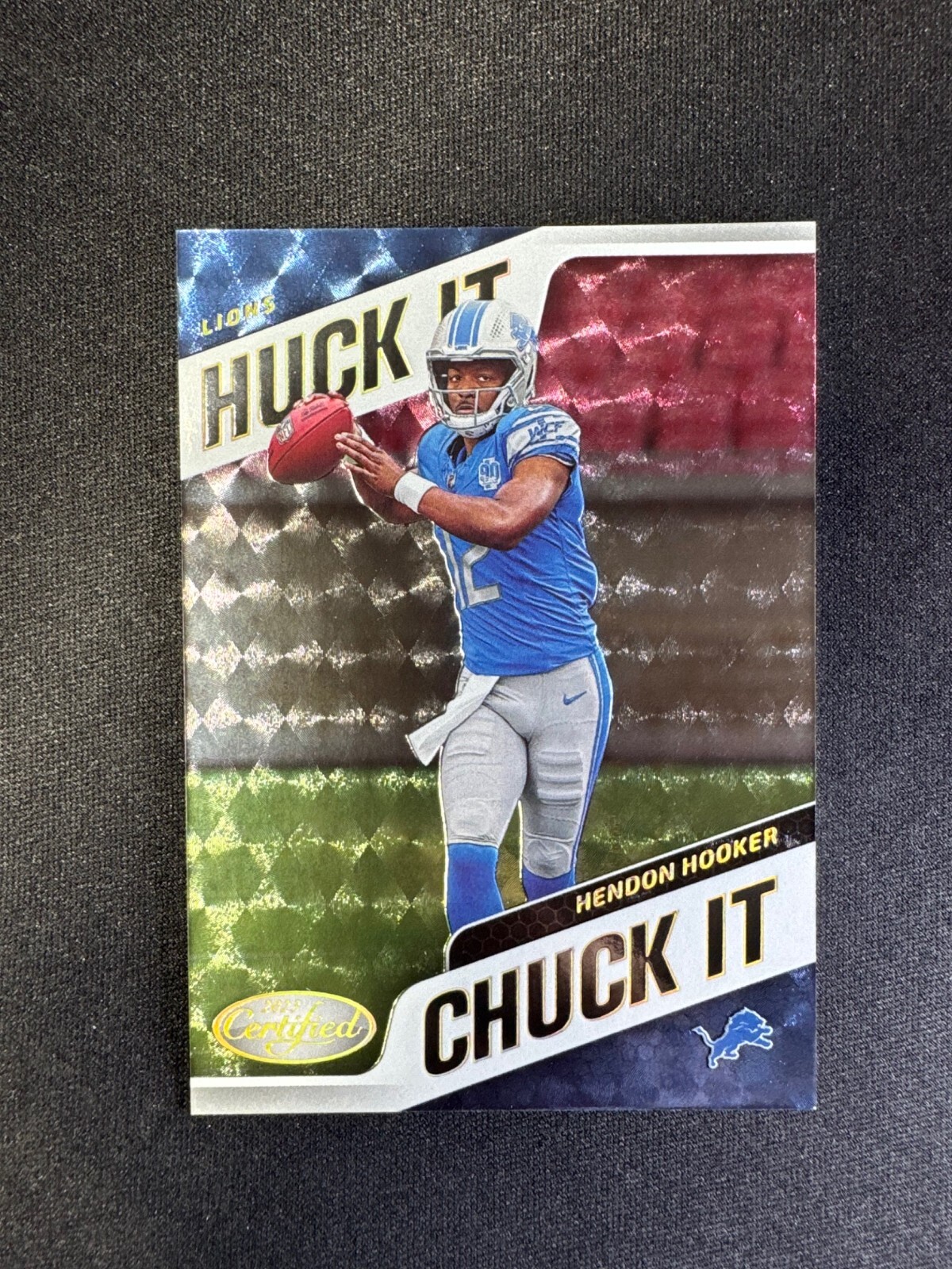 2023 Certified Hendon Hooker RC Huck It Chuck It #20 Lions Rookie Case Hit SSP