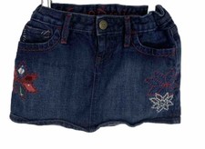Gap Kids/Girls Denim Skirt- Size 6 Reg With Adjustable Elastic Waist Band