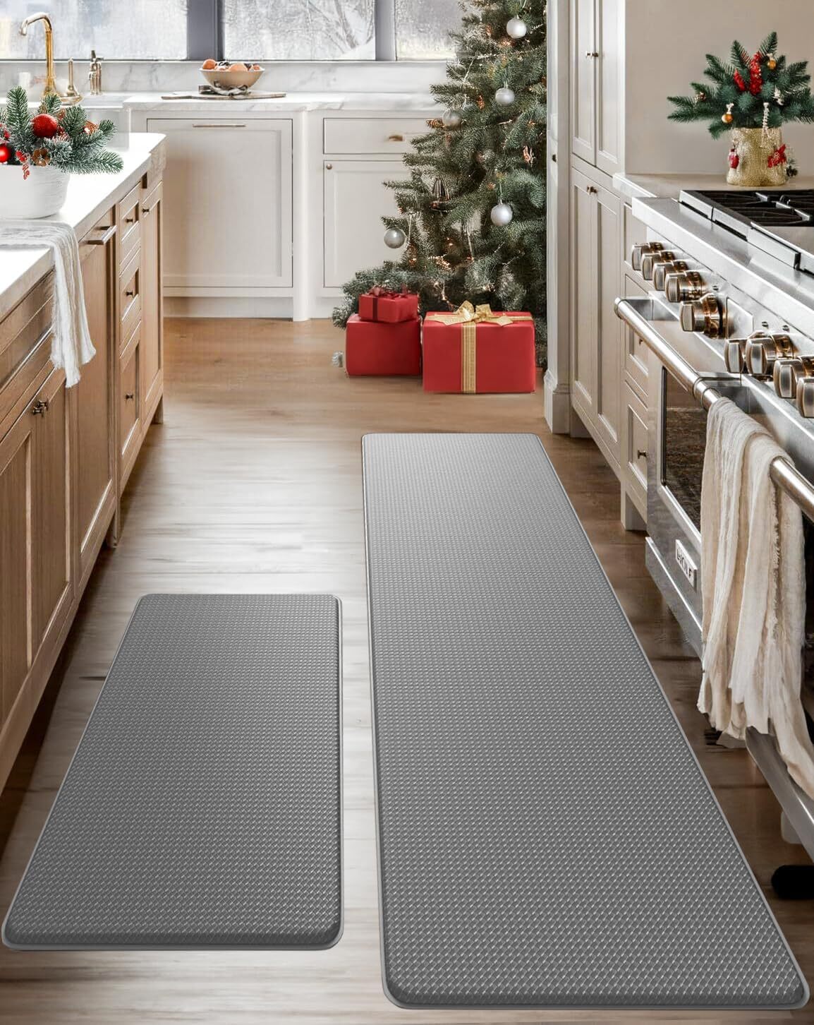 Homergy Anti Fatigue Kitchen Mats for Floor 2 PCS, Memory Foam Cushioned Rugs...