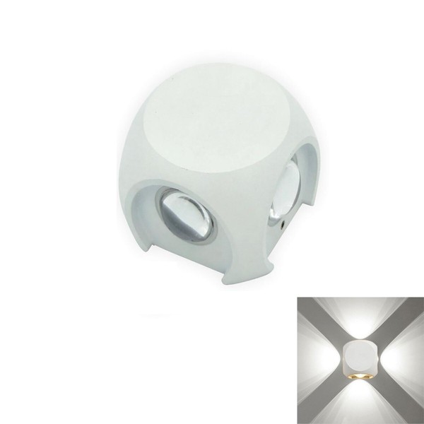Applique Led 4 Lampe Mauer Quadratisch Externe Kaltweiß 6500K 4W ET-31319-image