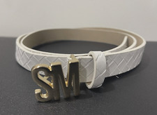 Steve Madden Women's White Belt Size XL 10678
