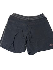 Vintage Quiksilver Black Nylon Board Shorts Swimsuit Bathing Suit Trunks Sz L