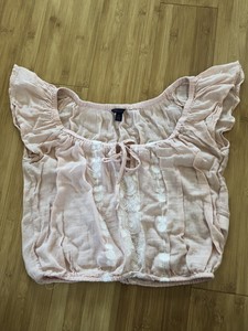 pink peasant blouse