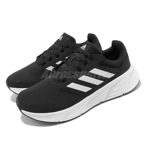 adidas Galaxy 6 Black White Men Road Running Sports Shoes Sneakers GW3848 - 第 1/8 張圖片