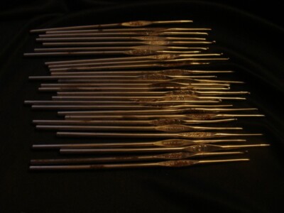 Vintage Boye and Bates Steel Crochet Lace Hooks plus misc