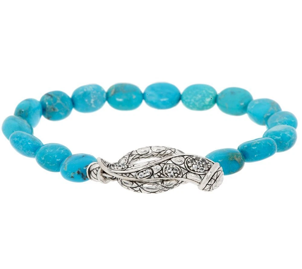 John Hardy Asli Classic Chain Link Bead bracelet - Blue