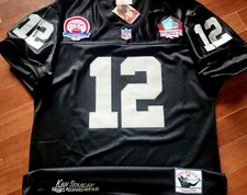 Brand New! BLACK! Oakland Raiders #12 Ken Stabler THROWBACK Stitched JERSEY MENS