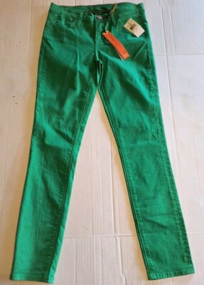 Dittos Dawn Mid Rise Skinny Jeans/Color Green Sz 25. NWT! 