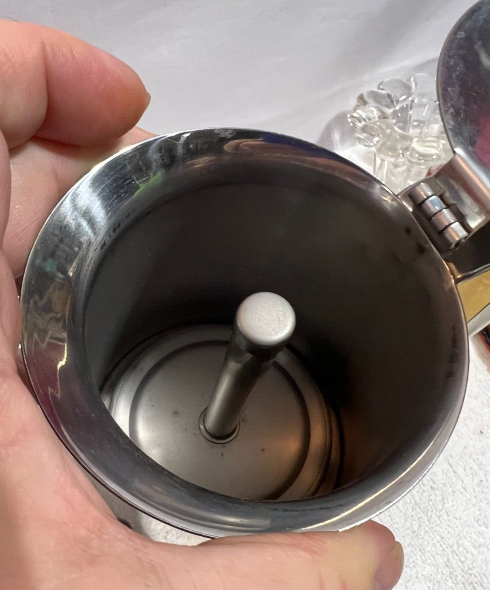 G2U Zepter Italy Stainless steel Coffeemaker Creamer 6 Espresso Cups Saucers Spo