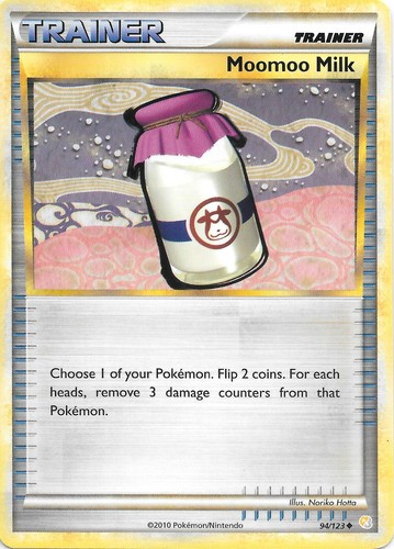 MOOMOO MILK   94/123 HGSS  Pokemon Card    EX