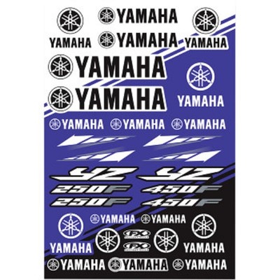 D'COR ''YAMAHA RACING'' DECAL STICKER SHEET 15 MIL MOTOCROSS ATV BIKE 12w x 19l