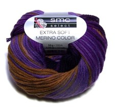 LOT of 10 balls SMC Schachenmayr EXTRA SOFT MERINO COLOR DK Superwash Yarn 5284