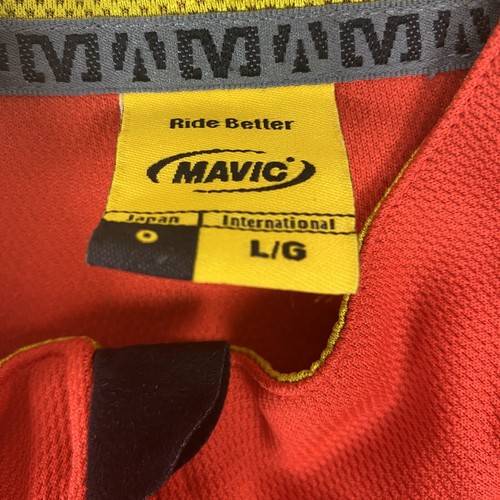 Mavic Womans Full Zip Cycling Jacket L Red Bike Bicycle Jersey Running - Picture 5 of 5