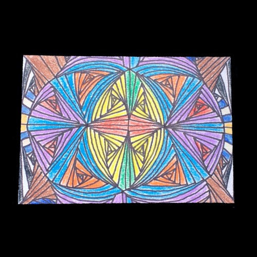 ACEO “Moon & Neptune Pisces Saturn & Venus Aquarius” Sky Map Spiral Art Card