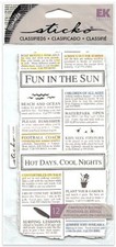 NIP EK Success Sticko Classfieds SUMMER Beach Water Scrapbook Cardstock Stickers