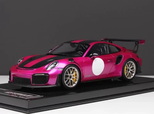 DM 1/18 Dino Model Porsche 911 GT2 RS Weissach Package Pink Limited 10pcs - Picture 2 of 5