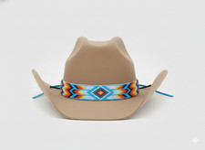 Handmade Beaded Cowboy Hat Band Southwestern Native Style Western Adjustable