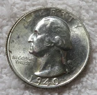 1940 Washington Quarter - GEM Proof