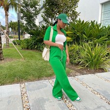 Women Casual 2 Piece Lounge Set Jogger Tracksuit Outfit S-2XL