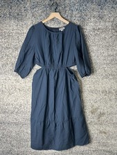 Isabel By Ingrid + Isabel Dress Womens Medium Maternity Blue Cutout 3/4 Sleeve