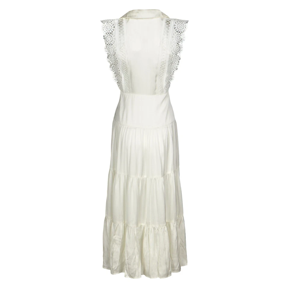 Sandro Paris Women's Dress Size 38 FR/ M Midi Tiered Dress R20500E - Image 3 of 4