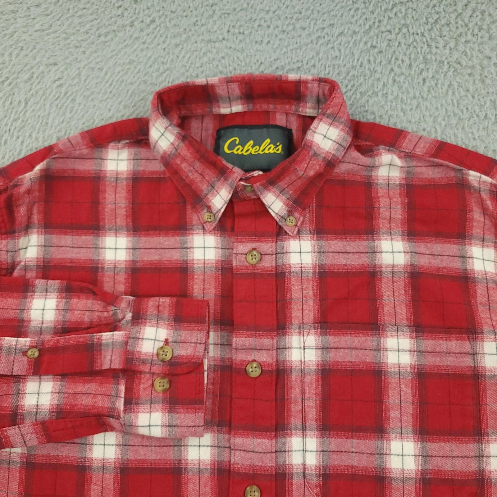 Cabela's Shirt Mens Large Red Plaid Flannel Button Down Long Sleeve Outdoors
Opens in a new window o