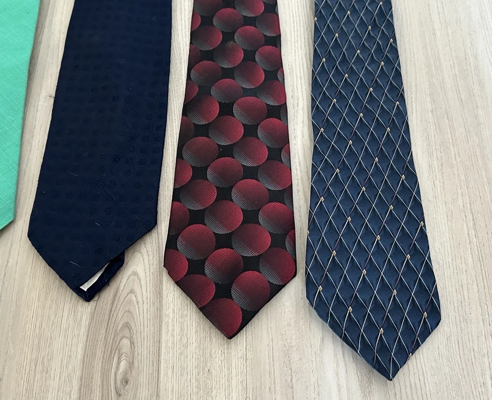 Lote de 6 corbatas vintage años 60 70 - Polo verde, John Weitz, Stafford, Sears usadas Foto 4 de 4