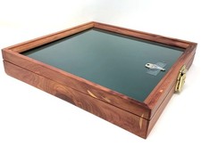 Knife Display Case Arrowheads 12 x 12 Coins Cedar  Green Wood USA Shadow Box