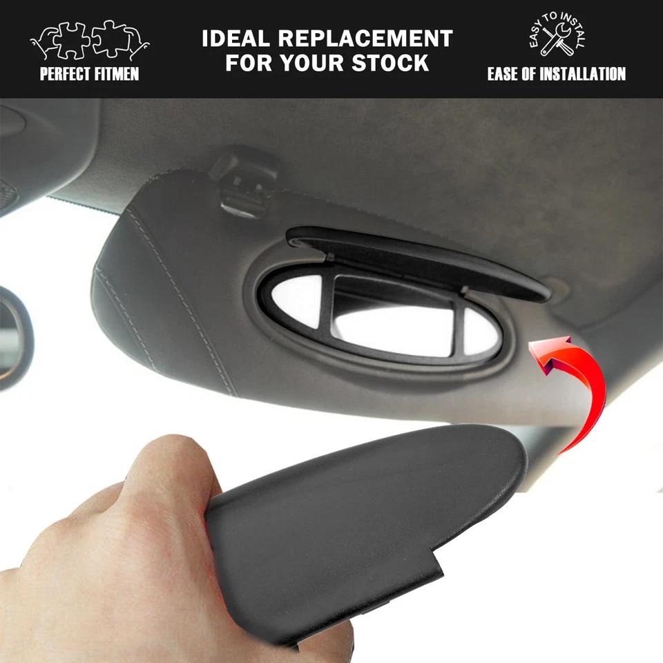 2pcs For Porsche 911 996 997 For Boxster 986 987 1996-2010 Visor Mirror Covers - Image 4 of 4