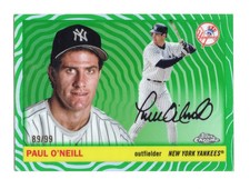 2025 Topps Chrome Paul O'Neill #316 Green Vibrations /99 SP Yankess