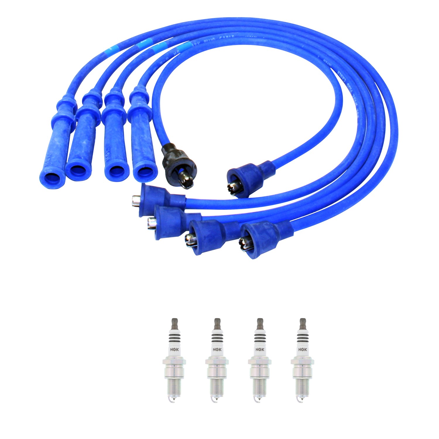 NGK 7mm Wire Set 4 Iridium Spark Plug Kit For Chevrolet Tracker 4L W/ Gap 0.032