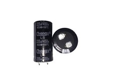 2 PCS 220uF 450V Snap-in Capacitors, 22x45mm, Electrolytic, High Voltage