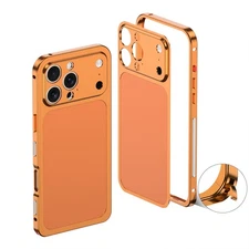 For iPhone 16 Pro Max 15 14 13 Pro 2-in-1 Metal Case Transform into iPhone 17Pro