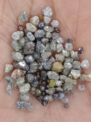 5,00 ct natürlicher grober loser Diamant graue Farbe afrikanische echte