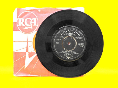 Elvis Presley Return to Sender UK 7'' vinyl single 1962 VG+ Tax Code Z/T
