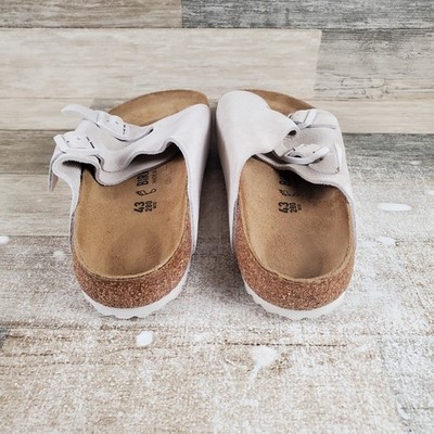 Birkenstock Zurich Slide Sandals Mens 10 Antique White Suede
