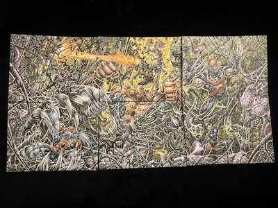 Marvel Greatest Battles Uncut AP 6 Card Sketch Puzzle by Anthony Tan EPIC!! READ