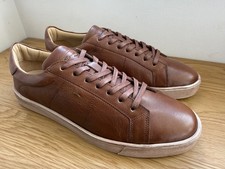 Sneaker uomo SANTONI / pelle marrone / scarpe / Made in Italy / 10US - 43EU