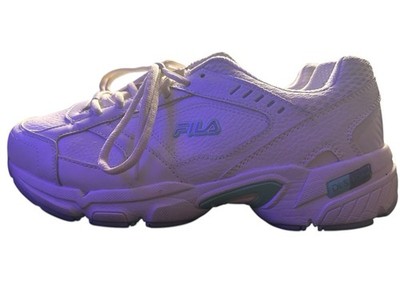 Fila Walking Shoes Womens 9 White Teal DLS Foam Coolmax Memory Foam Sneakers