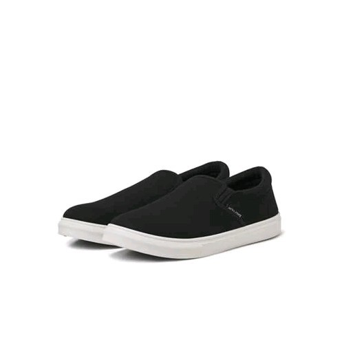 JACK JONES RICHMOND PUMPS CANVAS SLIP ON TRAINER BLACK SIZE EU