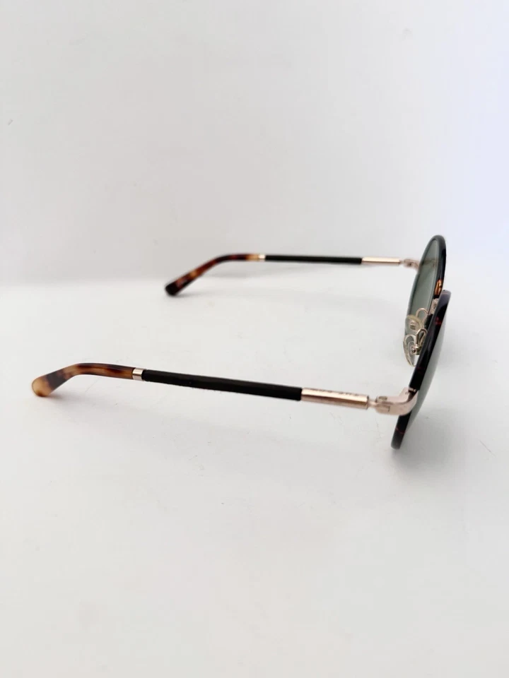 Gafas de sol redondas The Row de metal dorado con caparazón de tortuga Foto 4 de 4