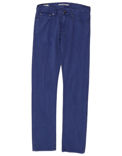 Reiss, Reiss Womens Drake Slim Casual Trousers W30 L33 Blue Cotton DP16