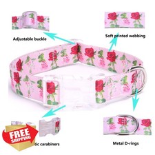 Serijoars XS Daisy Floral Dog Collar, Puppy Girl Dog Quick Release Buckle